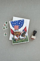 Dachshund USA Greeting Cards and Envelopes Pack of 8