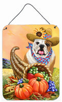 Buy this English Bulldog Autumn Wall or Door Hanging Prints PPP3090DS1216