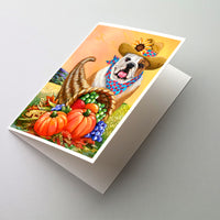 Buy this English Bulldog Autumn Greeting Cards and Envelopes Pack of 8