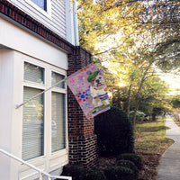 English Bulldog Flower Power Flag Canvas House Size PPP3091CHF