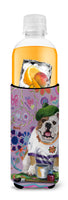 English Bulldog Flower Power Ultra Hugger for slim cans PPP3091MUK
