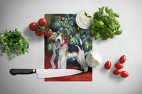 Fox Terrier Christmas Dear Santa Glass Cutting Board Large PPP3092LCB