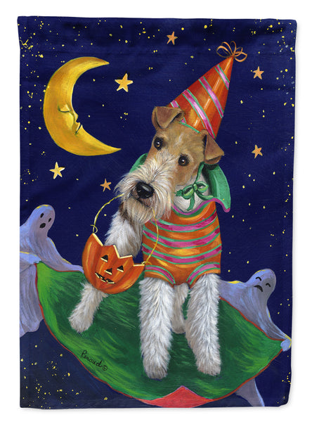 Buy this Fox Terrier Halloween Trick or Treat Flag Canvas House Size PPP3093CHF