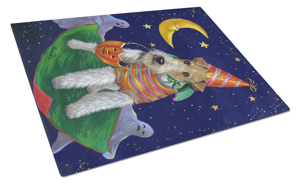 Buy this Fox Terrier Halloween Trick or Treat Glass Cutting Board Large PPP3093LCB