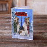 Fox Terrier Christmas We Believe Greeting Cards and Envelopes Pack of 8