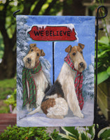 Fox Terrier Christmas We Believe Flag Garden Size PPP3094GF