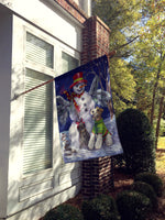 Fox Terrier Christmas Winter Fun Flag Canvas House Size PPP3095CHF