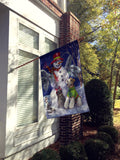 Fox Terrier Christmas Winter Fun Flag Canvas House Size PPP3095CHF