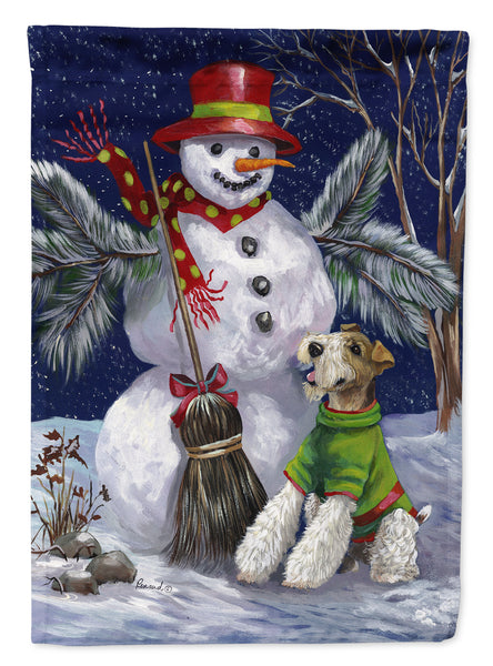 Buy this Fox Terrier Christmas Winter Fun Flag Canvas House Size PPP3095CHF