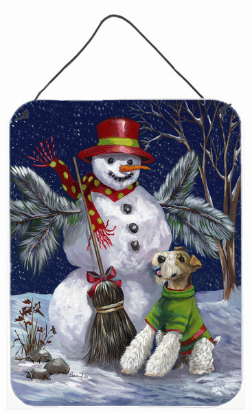 Buy this Fox Terrier Christmas Winter Fun Wall or Door Hanging Prints PPP3095DS1216