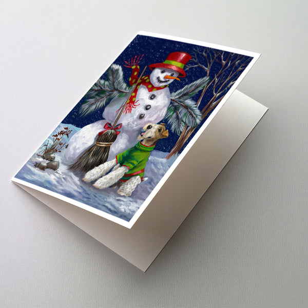 Buy this Fox Terrier Christmas Winter Fun Greeting Cards and Envelopes Pack of 8