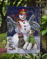 Fox Terrier Christmas Winter Fun Flag Garden Size PPP3095GF