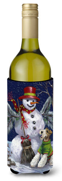 Buy this Fox Terrier Christmas Winter Fun Wine Bottle Hugger PPP3095LITERK