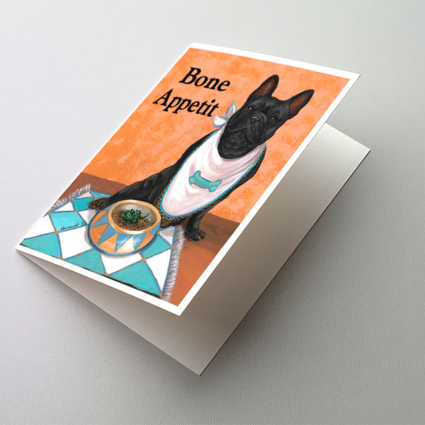 Buy this French Bulldog Bone Appetit Greeting Cards and Envelopes Pack of 8