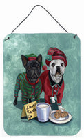 Buy this French Bulldog Christmas PJs Wall or Door Hanging Prints PPP3097DS1216