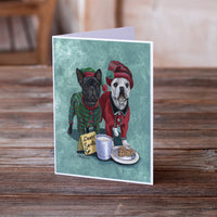 French Bulldog Christmas PJs Greeting Cards and Envelopes Pack of 8