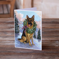 German Shepherd Christmas Honor Greeting Cards and Envelopes Pack of 8