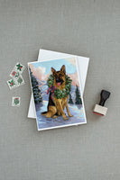 German Shepherd Christmas Honor Greeting Cards and Envelopes Pack of 8