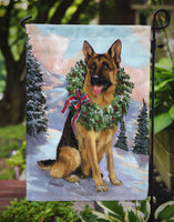German Shepherd Christmas Honor Flag Garden Size PPP3098GF