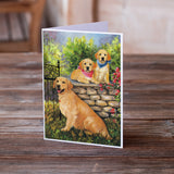 Golden Retriever At the Gate Greeting Cards and Envelopes Pack of 8