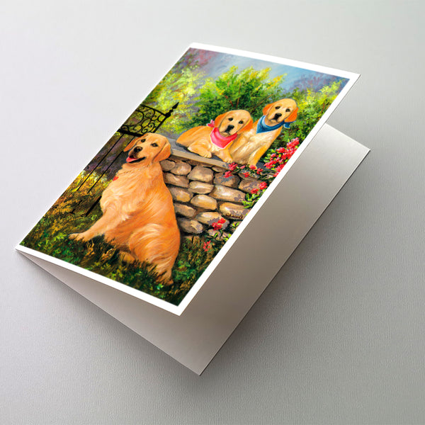 Buy this Golden Retriever At the Gate Greeting Cards and Envelopes Pack of 8