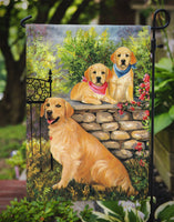 Golden Retriever At the Gate Flag Garden Size PPP3101GF