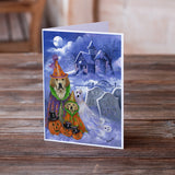 Golden Retriever Halloween Greeting Cards and Envelopes Pack of 8
