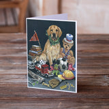 Golden Retriever Toys Greeting Cards and Envelopes Pack of 8