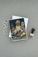 Golden Retriever Toys Greeting Cards and Envelopes Pack of 8