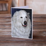 Great Pyrenees Meisha Greeting Cards and Envelopes Pack of 8