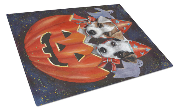 Buy this Jack Russell Terrier Halloween Glass Cutting Board Large PPP3105LCB