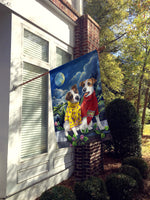 Jack Russell Terrier Moon Phase Flag Canvas House Size PPP3106CHF