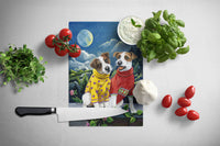 Jack Russell Terrier Moon Phase Glass Cutting Board Large PPP3106LCB