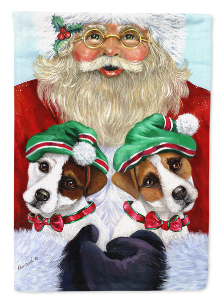 Buy this Jack Russell Christmas Santa Flag Canvas House Size PPP3108CHF