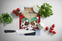 Jack Russell Christmas Santa Glass Cutting Board Large PPP3108LCB