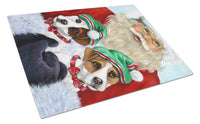 Buy this Jack Russell Christmas Santa Glass Cutting Board Large PPP3108LCB