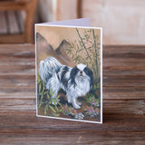 Japanese Chin Greeting Cards and Envelopes Pack of 8