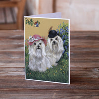 Maltese Mr & Mrs Greeting Cards and Envelopes Pack of 8