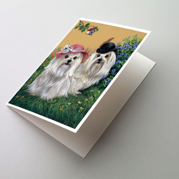 Buy this Maltese Mr & Mrs Greeting Cards and Envelopes Pack of 8
