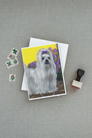 Maltese Patio Princess Greeting Cards and Envelopes Pack of 8