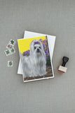 Maltese Patio Princess Greeting Cards and Envelopes Pack of 8