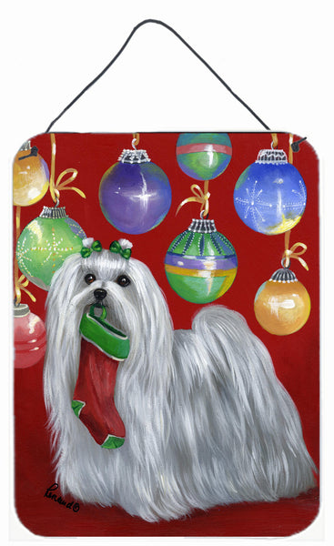 Buy this Maltese Christmas Stocking Stuffer Wall or Door Hanging Prints PPP3114DS1216