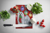 Maltese Christmas Stocking Stuffer Glass Cutting Board Large PPP3114LCB