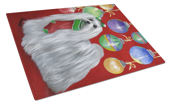 Buy this Maltese Christmas Stocking Stuffer Glass Cutting Board Large PPP3114LCB