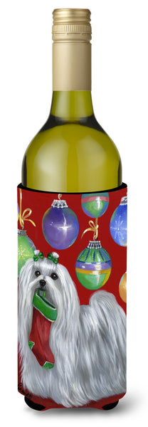 Buy this Maltese Christmas Stocking Stuffer Wine Bottle Hugger PPP3114LITERK
