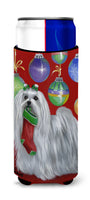 Buy this Maltese Christmas Stocking Stuffer Ultra Hugger for slim cans PPP3114MUK
