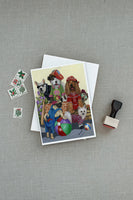 Dogs Mutli-Breed Neighborhood Greeting Cards and Envelopes Pack of 8