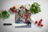Dogs Mutli-Breed Neighborhood Glass Cutting Board Large PPP3115LCB