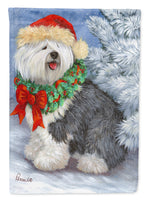 Buy this Old English Sheepdog Christmas Flag Canvas House Size PPP3117CHF