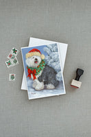 Old English Sheepdog Christmas Greeting Cards and Envelopes Pack of 8